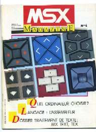 Jaquette de MSX Magazine — n°4