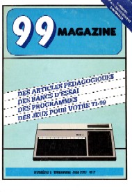 Jaquette de 99 Magazine — n°01