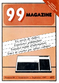Jaquette de 99 Magazine — n°10