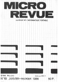 Jaquette de Micro Revue — n°HP 10