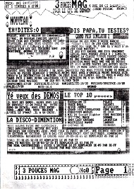 Jaquette de Fanzines — n°3 Pouces 00
