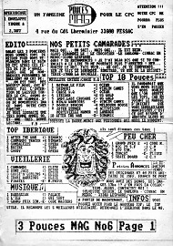Jaquette de Fanzines — n°3 Pouces 06