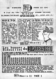 Jaquette de Fanzines — n°3 Pouces 11