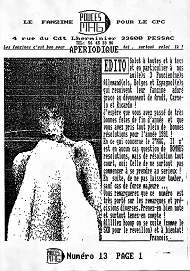 Jaquette de Fanzines — n°3 Pouces 13