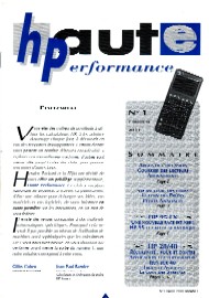 Jaquette de Fanzines — n°Haute Performance 01