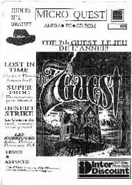 Jaquette de Fanzines — n°Micro Quest 01