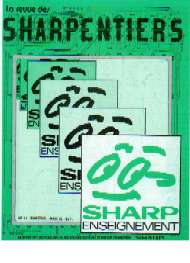 Jaquette de La revue des SHARPENTIERS — n°11