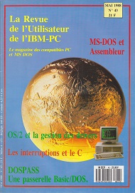 Jaquette de La Revue de l Utilisateur de l IBM-PC — n°43