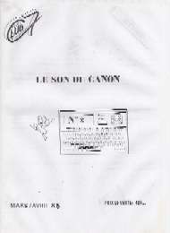 Jaquette de Le son du canon — n°02