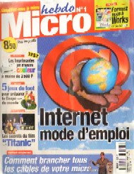 Jaquette de Micro hebdo — n°0001