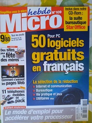 Jaquette de Micro hebdo — n°0109