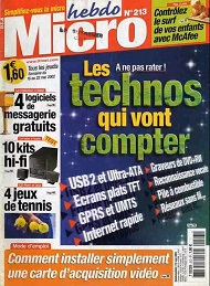 Jaquette de Micro hebdo — n°0213