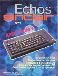 Jaquette de Echos Sinclair — n°09